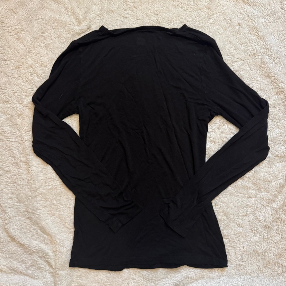 WonderWink Black Long Sleeve Shirt Underscrub - Picture 4 of 6